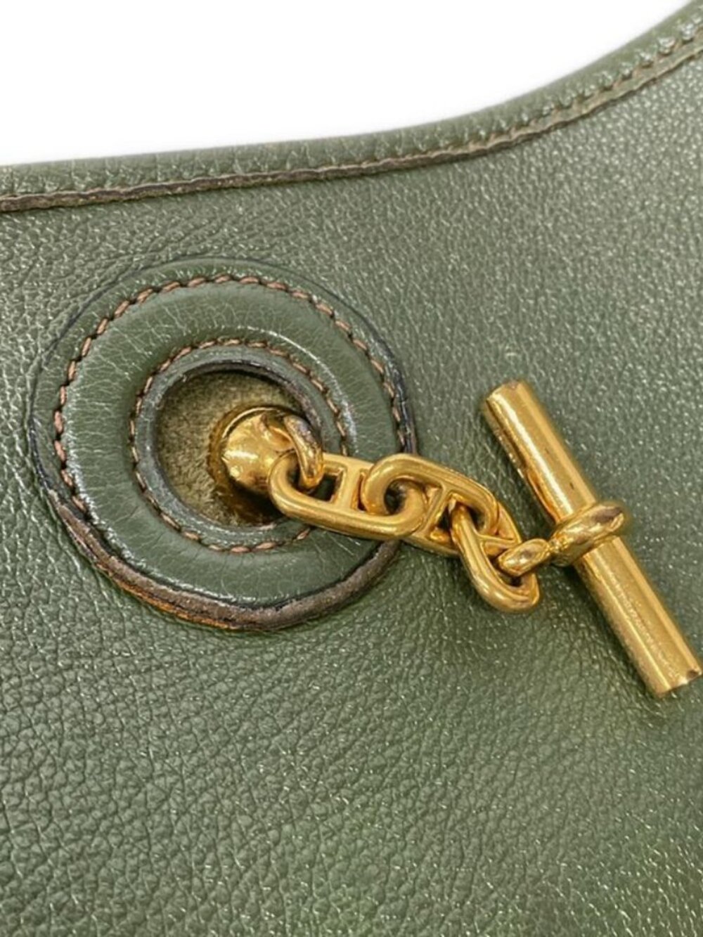 Hermes Shoulder Bag Vespa PM Green Gold - Picture 12 of 15